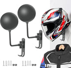 SANGMO Grey 180 Motorcycle Helmet Rack, Rotation Metal Wall Mounted Holder With 2 Hooks for Bike Coats, Caps, Baseballs (2 Pcs)