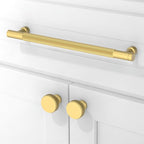 10 Pack Brushed Gold Knurled Cabinet Pulls 10 Inch(254mm) Kitchen Cabinet Handles Solid Zinc Alloy Cabinet Hardware Drawer Pulls