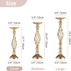 2 Pcs Versatile Metal Flower Arrangement & Candle Holder Stand Set for Wedding Party Dinner Centerpiece Event Restaurant Hotel Decoration (Gold, 2 x S)