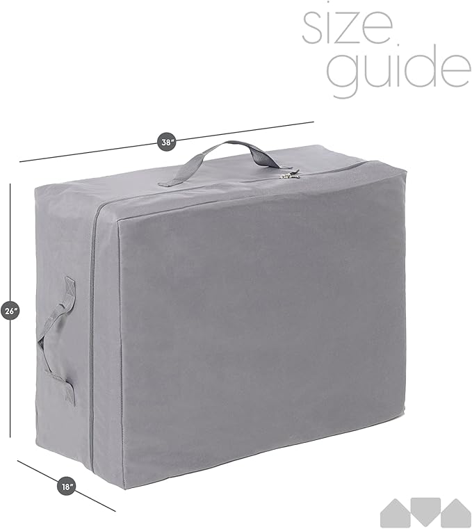 Milliard Carry Case for the Tri-Folding Memory Foam Mattress 6 Inch Twin XL Size (78" x 38" x 6") (Mattress NOT Included)
