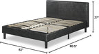 ZINUS Jade Faux Leather Upholstered Platform Bed Frame, Mattress Foundation with Wood Slat Support, No Box Spring Needed, Easy Assembly, Queen