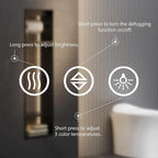 DUMOS 36"x 24" LED Bathroom Mirror with Lights, Dimmable Anti-Fog Front Lit Backlit Lighted Wall Mounted Rectangle for Vanity Makeup Memory Function Tempered Glass Shatter-Proof Horizontal&Vertically