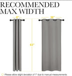 NICETOWN Blackout Curtains 63 inches Long, Thermal Insulated Solid Grommet Top Blackout Curtains/Drapes for Office (Sand Color, 1 Pair, 42 x 63 inches)