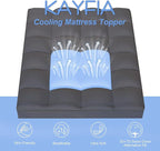 KAYFIA Full Mattress Topper, Extra Thick Mattress Pad Cover for Deep Sleep,3D+7D Snow Down Alternative Fill Overfilled Plush Pillow Top with 8-23 Inch Deep Pocket-Gray