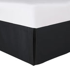 Queen Comforter Set - Complete 7-Piece Bedding Collection - 1 Comforter, 2 Pillow Shams, 1 Bed Skirt & 3 Decorative Accent Pillows - Premium Quality, Queen, Black/White Damask