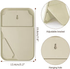 10Pcs Table Desk Vanity Makeup Mirror, 8-Inch Simple Portable Travel Mirror with Stand, Standing and Wall Hanging Dual-use Beige