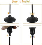 Black Candlestick Holders Set of 6, Metal Taper Candle Holders, Classic Decorative Candle Stick for Christmas, Wedding, Party, Dinner Tables,Home Décor