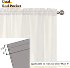 Aiyufeng 2 Pack: Basic Ivory Sheer Curtain Drapes for Living Room 84 Inch Length 2 Panels, Light Filtering Voile Drapes for Bedroom, Patio, Sliding Door, Each 59" W x 84" L, Ivory