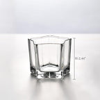 Letine 8pcs Clear Star Tea Light Candle Holders - Glass Votive Holders for Diwali, Wedding Centerpiece, Fall & Holiday Decor - Lucky Star Jar Starlight Vessels (2.44" H, 1.45" Base)