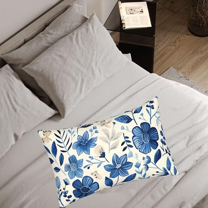 Throw Pillow Covers 24x35 Inch Pillow Covers Set of 2 Couch Pillows for Living Room, Blue Throw Pillows with Invisible Zipper, Soft Accent Pillows Decorative Pillows Farmhouse Decor, Scandinavian J334