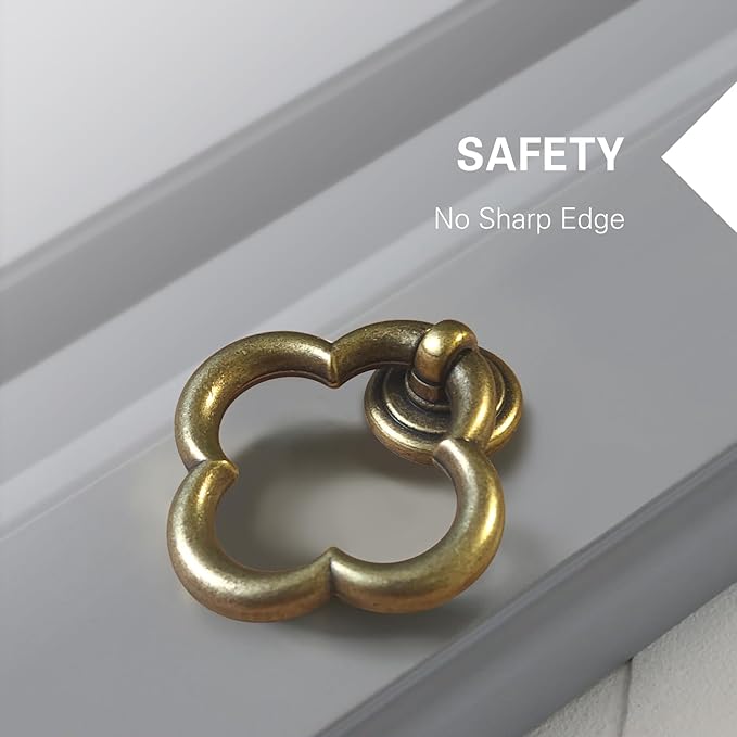 Cupboard Knobs Cabinet Knobs Drawer knobs, Zinc Alloy Gold Knobs for Dresser, Cupboard Knobs for Kitchen, Bathroom (Style E-6)