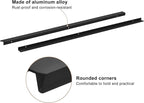 uxcell Cabinet Finger Edge Pull, 5pcs 800mm / 31.5" Aluminum Alloy Back Mount Hidden Cabinet Pulls Concealed Handle for Home Kitchen Drawer Cabinet, Black