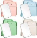 12 Pack Spa Mirrors for Party, Mirror Bulk, Small Table Mirror with Stand, 7.87 Inch Adjustable Vanity Desktop Folding Mirrors, 4 Colors for Makeup Travel
