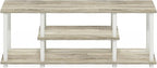 Furinno Turn-N-Tube No Tools 3D 3-Tier Entertainment TV Stand up to 50 inch TV, Round Tubes, Oak