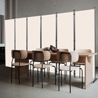 Room Divider, 6 Panel Folding Privacy Screens with Wider Support Feet, 6 Ft Portable Room Partition for Room Separator, 132" W X 71" H, Beige