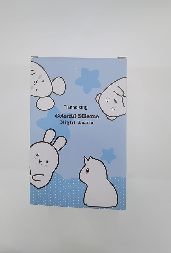 Animal-Shaped Night Light, Rechargeable LED Soft Silicone (BPA Free) Bedside Lamp for Children/Adults, Adjustable Brightness and 9 Colors by Touch Control & Remote Control (Big Bear)
