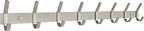 Coat Rack Wall Mount – Brushed Nickel 24 Inch Stainless Steel Hook Rail with 8 Heavy Duty Double Coat Hooks – Wall Mounted Coat Hanger for Entryway, Bathroom, Bedroom, Towel, Hat Organizer