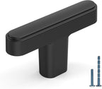 10 Pack Matte Black Modern Rectangular Kitchen Cabinet Knobs