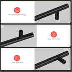 homdiy Black Cabinet Handles 20Pack 3-3/4inch Hole Center Kitchen Drawer Pulls and Knobs Stainless Steel Cabinet Hardware for Bathroom, Cupboard