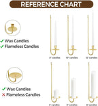 XAROO Gold Candle Sconces, Taper & Pillar Wall Candle Holder, Metal Sconces Wall Decor Set of 2, for Living Room, Entryway, Fireplace, Wedding, Gifts for Women, Men, Mom or Dad