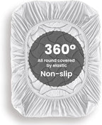 SLEEP ZONE Cooling Queen Mattress Topper for Single Bed, Premium Zoned Quilted Mattress Pad, Fitted Mattress Protector Cover, Machine Wash Durable, Deep Pocket 8-21 inch (Silver Grey, Queen)