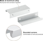 uxcell Cabinet Finger Edge Pull, 5pcs 80mm / 3.15" Aluminum Alloy Back Mount Hidden Cabinet Pulls Concealed Handle for Home Kitchen Drawer Cabinet, Silver