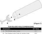 Westinghouse 16.5-Inch Replacement Fan Blades for 42-Inch Ceiling Fans