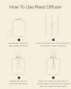 M&SENSE Wild Rose Reed Diffuser Set - 16.9 fl oz Large Room Scented Diffuser with Sticks, Long-Lasting Home Fragrance Gift for Bedroom, Bathroom & Office Decor