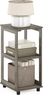 Furinno Romain 2-Tier Tall End Table, French Oak