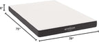 Modway Aveline Gel Infused Memory Mattress with CertiPUR-US Certified Foam, Twin, White