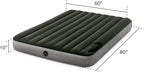Intex 64763E Dura-Beam Standard Downy Air Mattress: Fiber-Tech – Queen Size – Built-in Foot Pump – 10in Bed Height – 600lb Weight Capacity