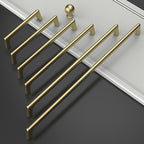 Amerdeco 10 Pack Brushed Gold Cabinet Pulls 6.3 Inch(160MM) Hole Centers Kitchen Cabinet Handles Hardware Kitchen Handles for Cabinets Cupboard Handles Drawer Pulls ZH0041