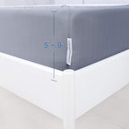 Box Spring Cover Full Size, Alternates for Bed Skirt, Smooth and Elastic Woven Material Wrap Around 4 Sides of The Box Spring, Wrinkle & Fading Resistant, Washable, Dustproof, Grey