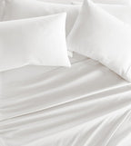Linen Market Brushed Microfiber Full Sheet Set 4 Piece – Oeko-TEX Certified Ultra Soft & Wrinkle-Free - 16" Deep Pocket Sheets - Easy Care Full Size - White