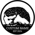 Custom Hedgehog Metal Sign, Personalized Hedgehog Metal Wall Art,Hedgehog Lovers Gift Metal Kid Room Decor,Personalized Hedgehog Lover Name Sign,Kid Nursery Decoration (Style A)