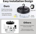 Light Canopy Kit, 6IN Chandelier Kit with Hook, Matte Black Ceiling Metal for Pendant Light, Chandelier, Grow Plant, Max Load 33LBS