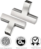 Cabinet Pulls Single Hole Cabinet Handles, 5 Pack Square Brushed Nickel Bar Cabinet Pulls Drawer Cabinet Knobs Cupboard Hardware Cabinet Handles, Stainless Steel Single Hole Cabinet Knobs