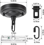 5.16Inch Light Canopy Kit, Ceiling Plate for Chandelier with Mounting Hardware, Iron Ceiling Canopy Kit for Pendant Light, Easy to Install