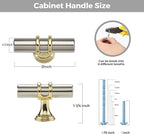 25 Pack Brushed Nickel Cabinet Knobs - Gold Kitchen Cabinet Knobs Cabinet Pulls for Kitchen Cabinet Drawer Stainless Steel Dresser Knobs for Cabinet Hardware 2in Length Single Hole