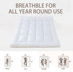 WhatsBedding 5 Inch Memory Foam Mattress Topper King for Pressure Relief, 100% Cotton Cover, Comfort Supportive Pillow Top Mattress Topper, 2000GSM Fluffy Shredded Memory Foam Filled