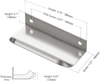 Ravinte Hardware 30 Pack Silver Cabinet Handles, 3.15 Inch (80mm) Finger Edge Pulls, 2-1/2 Inch Hole Center, Finger Pulls for Cabinets