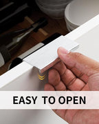 5 Pack 3 inch self Adhesive Cabinet pulls Silvery Finger pulls for cabinets Stick on Handles Concealed Cabinet Handles Edge pulls for Drawer Pull Seam Drawer Flat