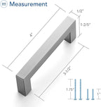 Ravinte 5 Pack Brushed Nickel Kitchen Cabinet Handles 3-1/2 Inch Cabinet Pulls Square Kitchen Hardware for Cabinet Drawer Pulls Drawer Handles Come with Screwdriver
