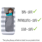 The Shrunks Travel Toddler Bed with Safety Bumpers | Kids Inflatable Portable Toddler Bed with Rails | Junior Air Mattress | Blow Up Air Mattress