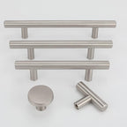 LONTAN Cabinet Knobs Brushed NickelKitchen Cabinet Knobs T Bar Drawer Knobs Round Cabinet Hardware for Drawer, Single Hole, Pack of 35