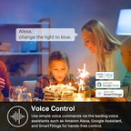 New Kasa Smart Bulb, Full Color Changing Dimmable Smart WiFi Light Bulb Compatible with Alexa and Google Home, A19, 9W 800 Lumens,2.4Ghz only, No Hub Required, 1-Pack (KL125), Multicolor