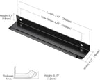 Ravinte Hardware 20 Pack Black Cabinet Handles, 7.8 Inch (200mm) Finger Edge Pulls, 6-1/4 Inch Hole Center, Finger Pulls for Cabinets