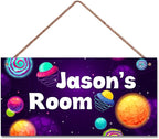 Personalized Stars Sign Customized Galaxy Art Decoration Exquisite Decorative Signs Custom Name for Nursery Kids Room Door Wall Art Decor Outer Space Themed Decor For Boys Room Little Man Cave