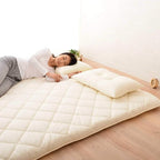 EMOOR Japanese Futon Mattress CLASSE King Made in Japan White, Foldable Floor Sleeping Bed Tatami Mat
