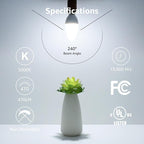 Lepro E12 LED Candelabra Light Bulbs, 5000 Kelvin Daylight White 5.5 watt, 40 watt Equivalent B11 C37 Ceiling Fan Bulb Chandelier Bulbs, Type B Small Base Candle Lights, Plastic, Not-dimmable, 3-Pack